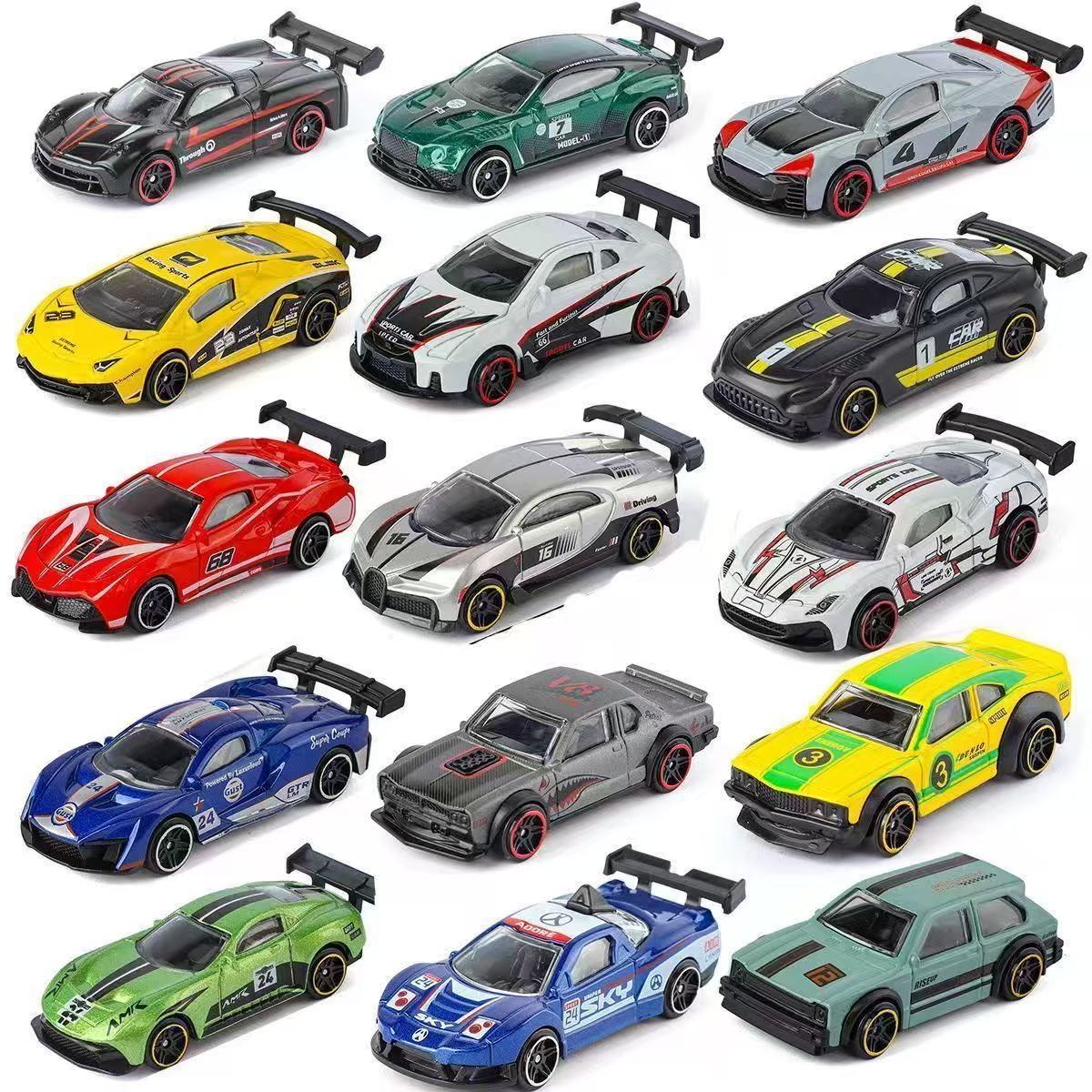 Party Games Christmas - 合金車モデルシミュレーション 1:64 スライディングスポーツカーレーシングカー子供のおもちゃの車男の子のギフトクリスマスおもちゃギフトレーシングカーの装飾品