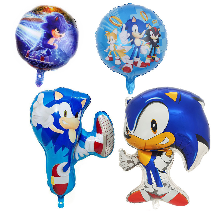 Party Games Kids Birthday - 漫画ブルーフラッシング・ザ・ヘッジホッグバルーンソニックナンバーゲーム誕生日パーティーデコレーション男の子子供のパーティー用品キッズギフト