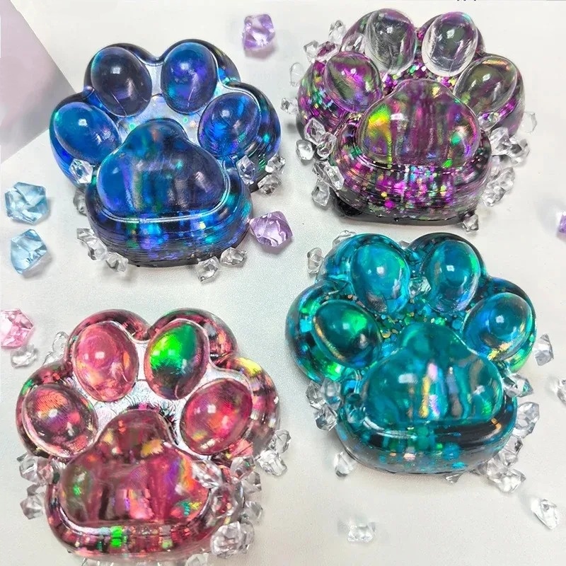 Party Games Kids Birthday - タバ スクイーズ猫の足型おもちゃ かわいい粘着性スクイーズ フィジェットおもちゃ 誕生日パーティーの記念品 子供と大人のための新奇なアイテム
