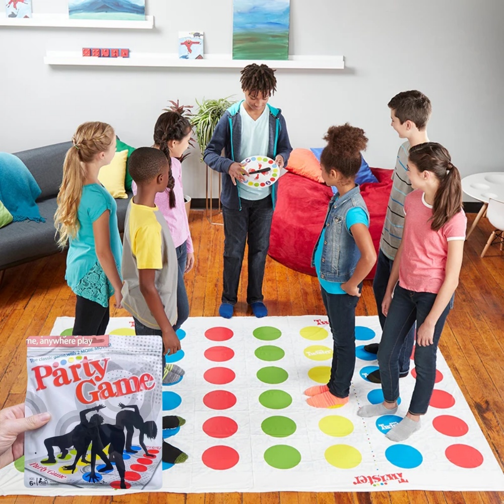 Party Games For 5 Year Olds Indoors - ツイスターパーティーゲーム - 家族向け屋内外ボディツイストインタラクティブグループスポーツおもちゃ、子供と大人のための楽しいゲーム