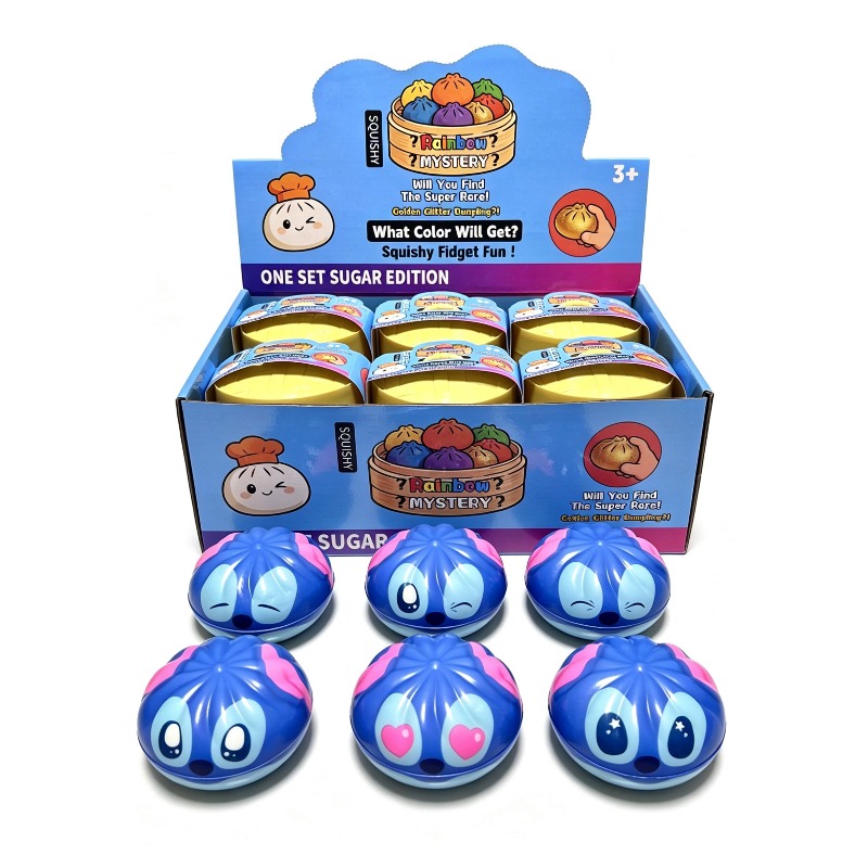 Party Games Kids Birthday - 複数の表情が入ったステッチ餃子ブラインドボックストイ、持ち運び可能なフィジェットスクイーズ、子供向けパーティーの景品、誕生日プレゼント