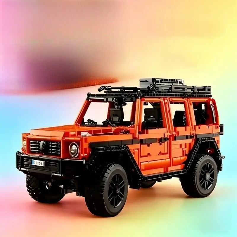 Party Games Christmas - オレンジ色のオフロード車G500は、家庭用パズル組み立て玩具、子供や大人の誕生日、クリスマスプレゼントに適しています。