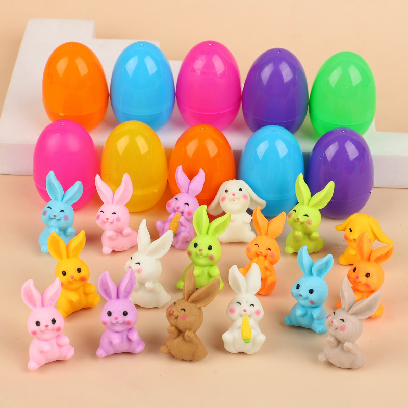 24個入り イースターエッグ ウサギのフィギュア付き 子供用 - Party Games No Supplies のレビューと価格