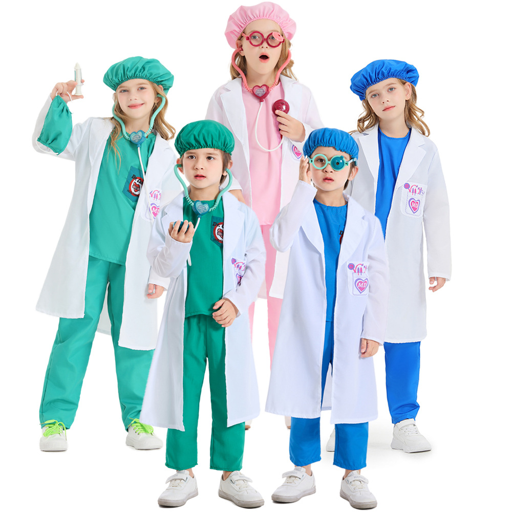 3 色ユニセックスキッズハロウィンナースドクター衣装子供手術 - Party Games Children のレビューと価格