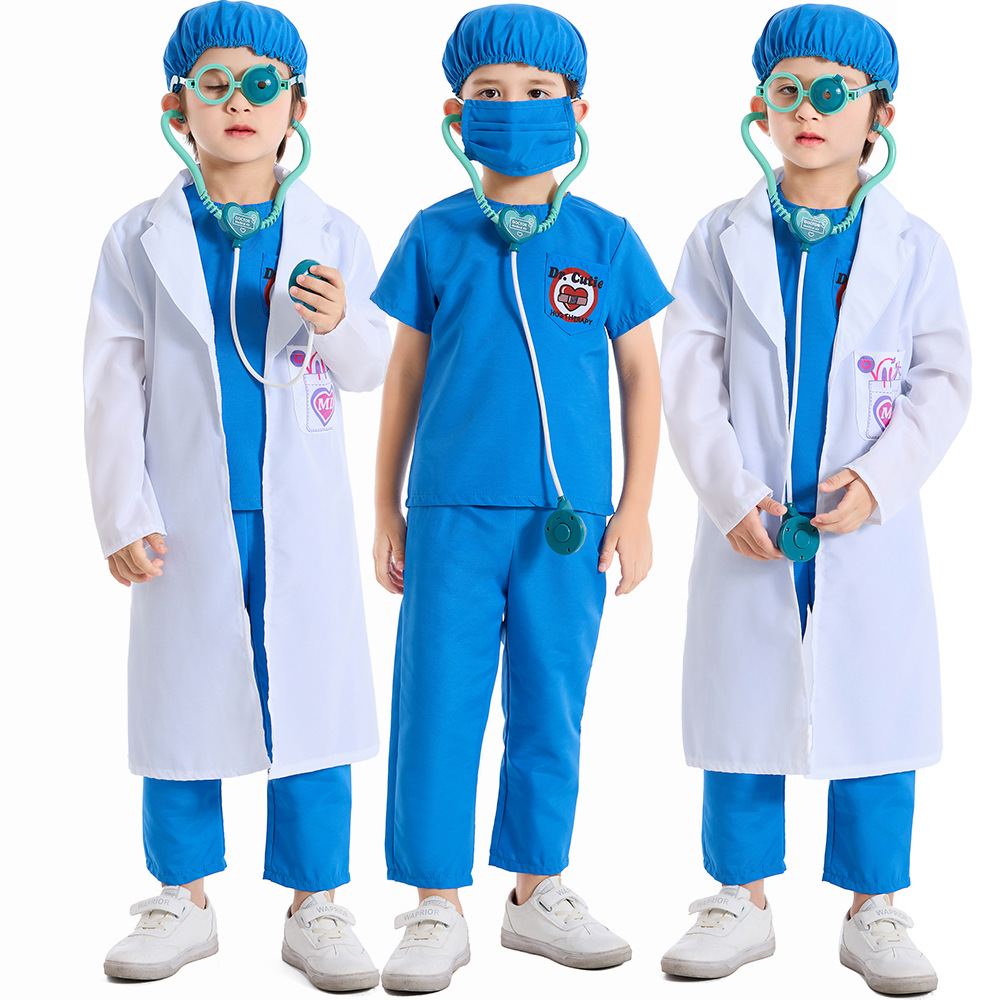 3 色ユニセックスキッズハロウィンナースドクター衣装子供手術 - Party Games Children のレビューと価格