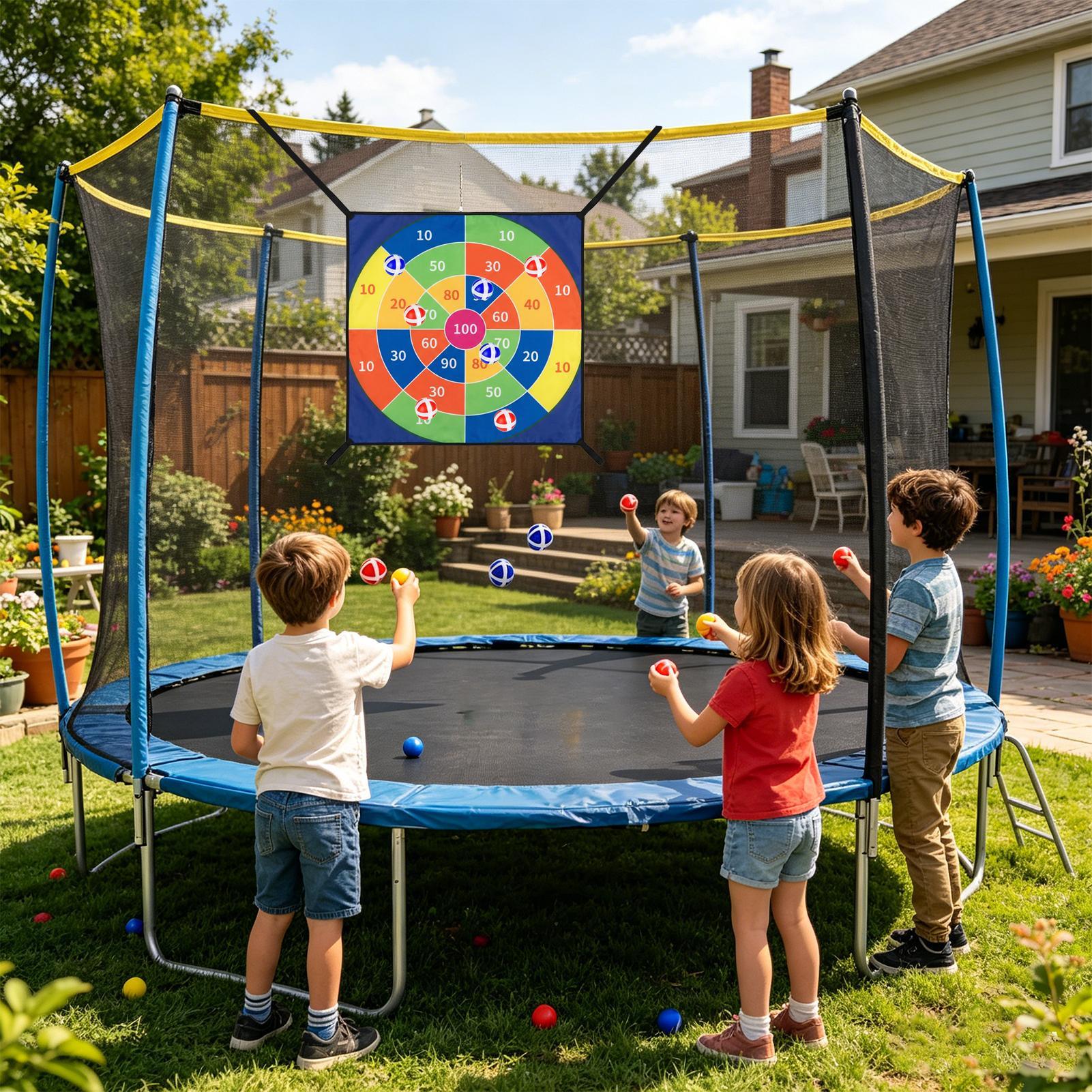 トランポリン粘着ボールダーツボードゲームターゲットおもちゃセ - Party Games For 5 Year Olds Indoors のレビューと価格