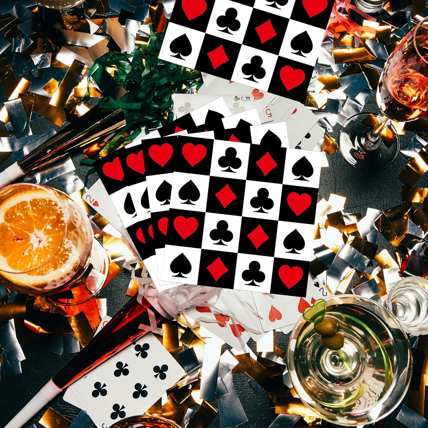20/40/60/80 個 カジノテーマ ポーカーナプキン  - Party Games No Supplies のレビューと価格
