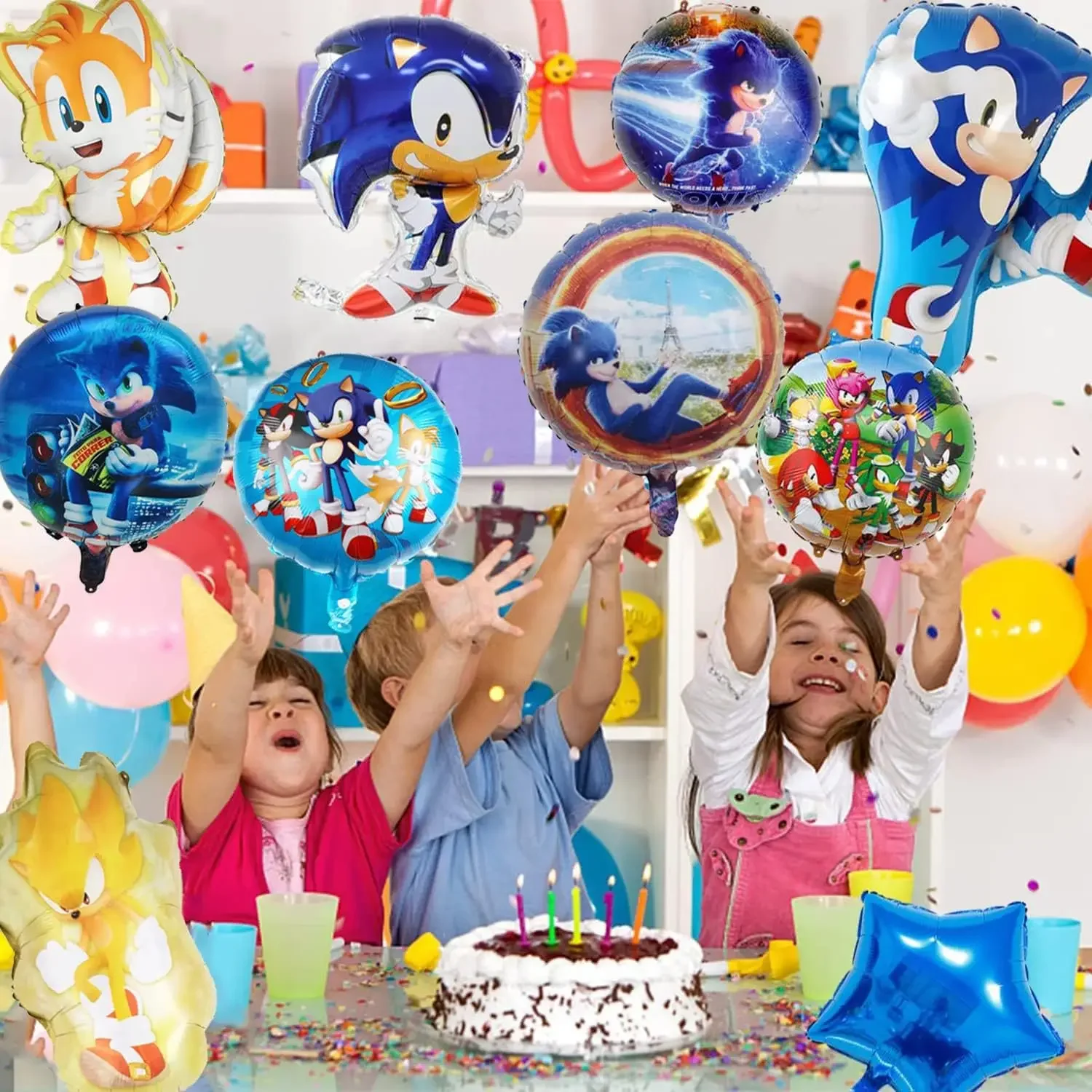 漫画ブルーフラッシング・ザ・ヘッジホッグバルーンソニックナン - Party Games Kids Birthday のレビューと価格