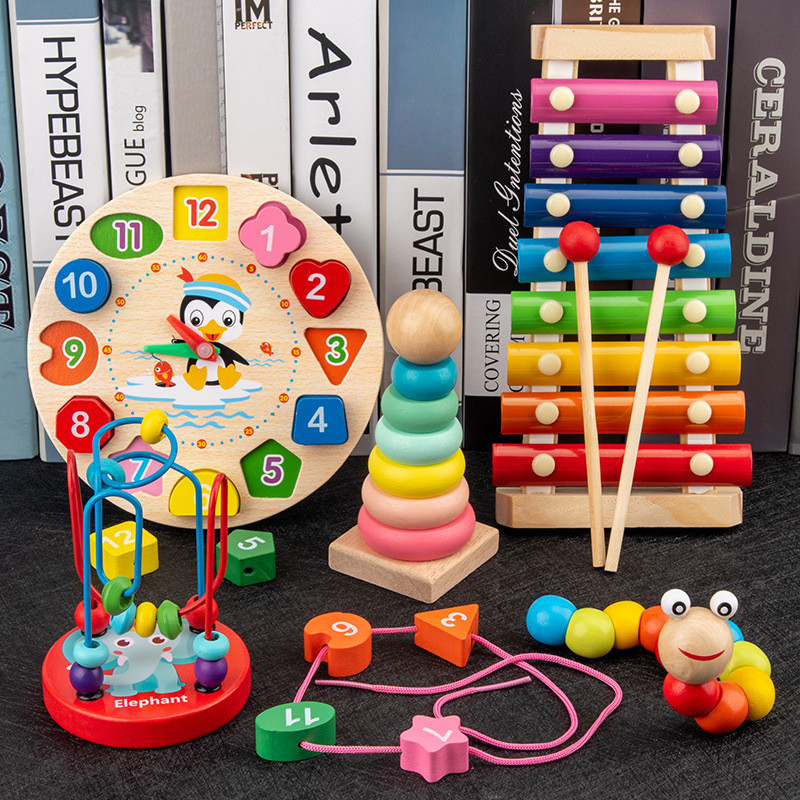 モンテッソーリ赤ちゃんのおもちゃ子供 3D 木製パズル早期学 - Party Games Kids Birthday のレビューと価格