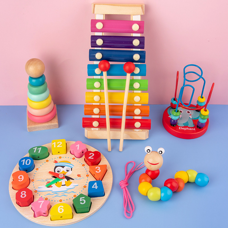 モンテッソーリ赤ちゃんのおもちゃ子供 3D 木製パズル早期学 - Party Games Kids Birthday のレビューと価格