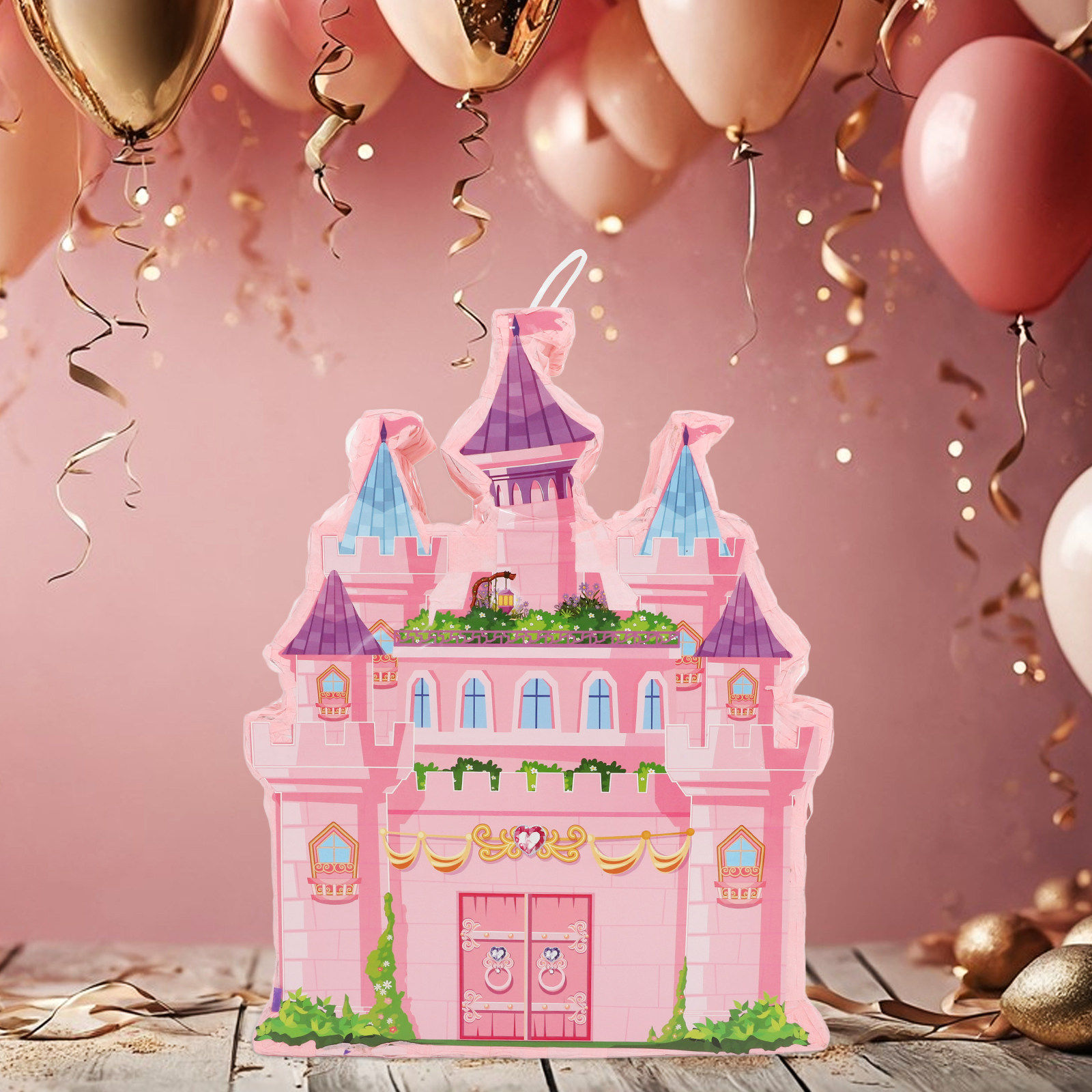 プリンセスキャッスルピニャータ吊り下げ式キャンディコンテナ  - Party Games Kids Birthday のレビューと価格