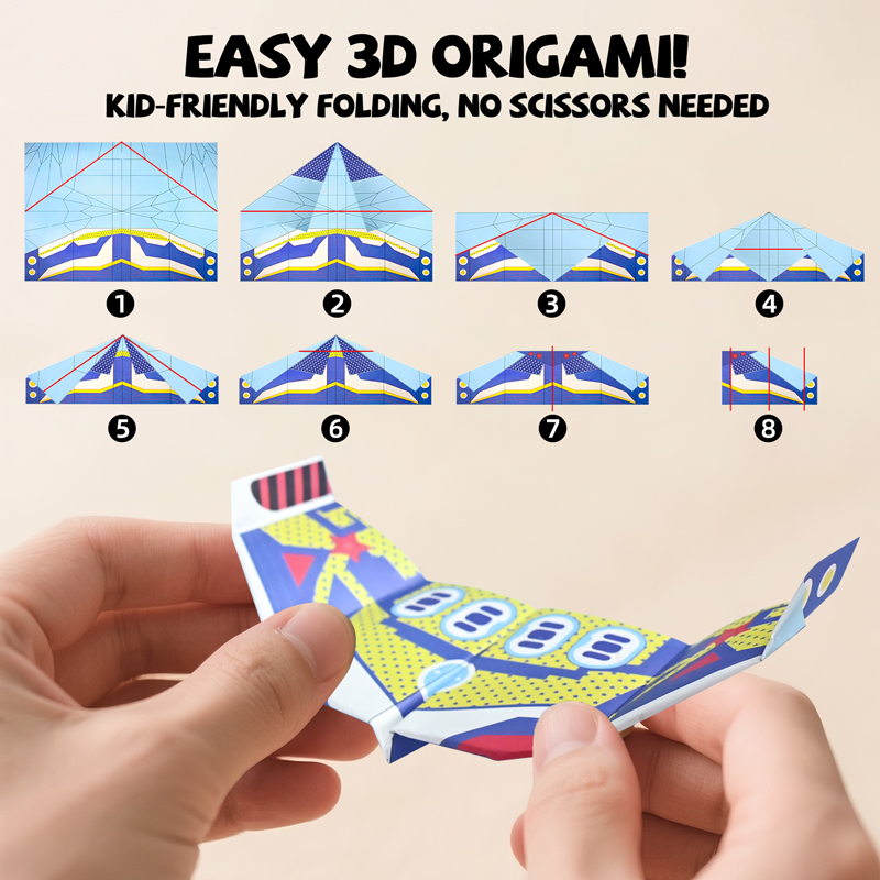 36枚入り子供用紙飛行機折り紙キット STEM教育DIYクラ - Party Games Kids Birthday のレビューと価格