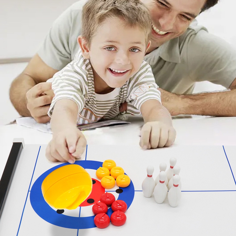 新しいミニカーリング＆ボウリング卓上ゲーム、子供向け室内イン - Party Games For 5 Year Olds Indoors のレビューと価格