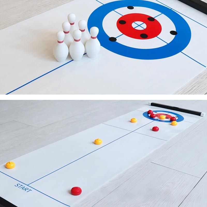新しいミニカーリング＆ボウリング卓上ゲーム、子供向け室内イン - Party Games For 5 Year Olds Indoors のレビューと価格