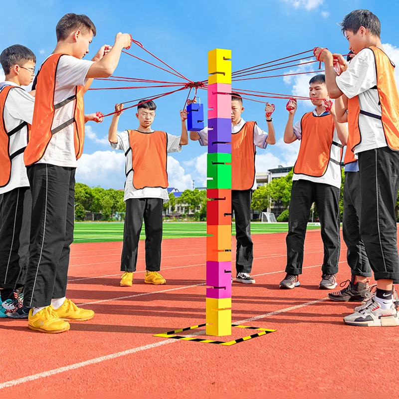 チームワークゲーム タワービルディング アウトドアスポーツお - Party Games No Equipment のレビューと価格