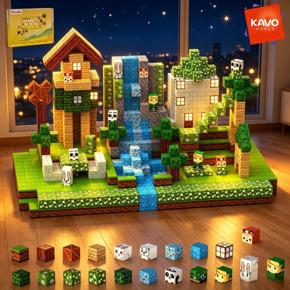 KAVOWORLD 150ピース 磁気フォレストハウス ビル - Party Games For 5 Year Olds Indoors のレビューと価格
